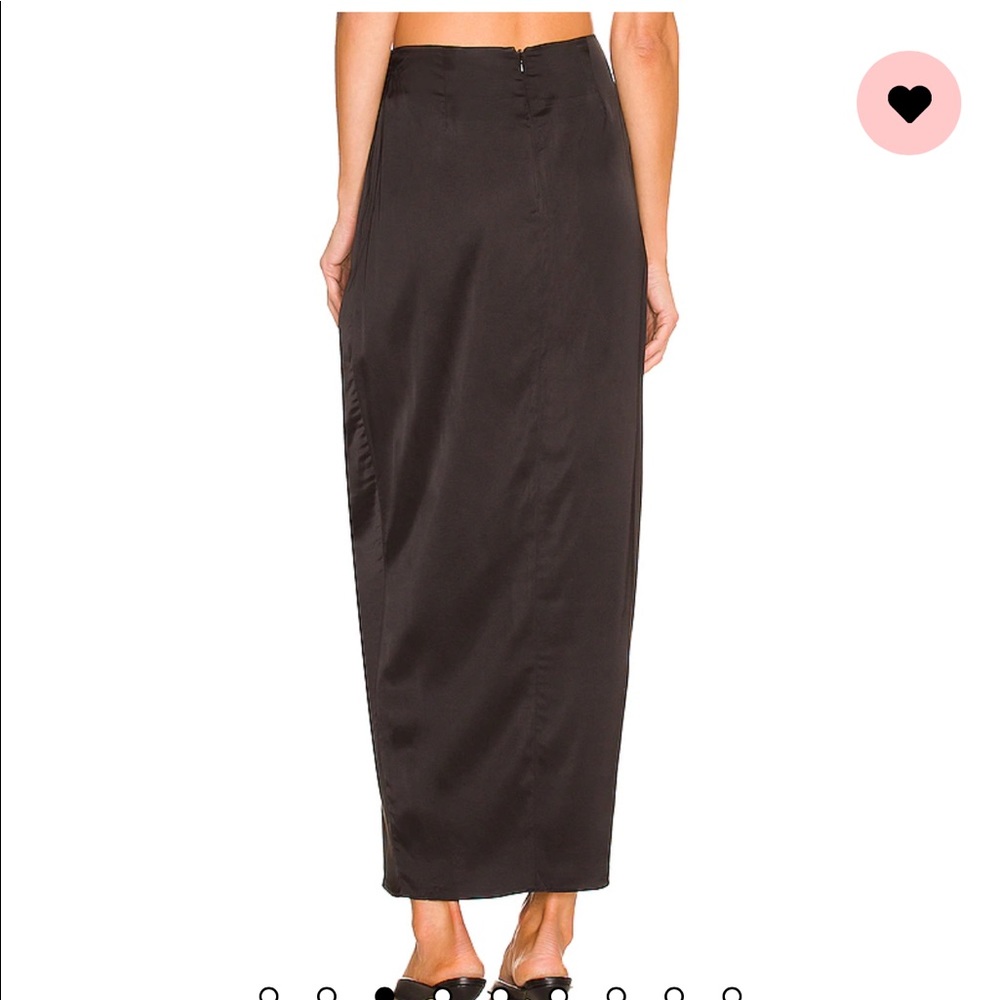 L'Academie Black Draped Maxi Skirt - Picture 3 of 4